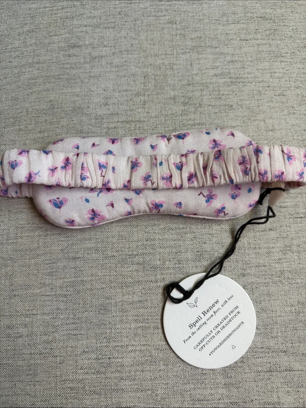 Spell Pink Floral Sleep Mask with Elastic Strap